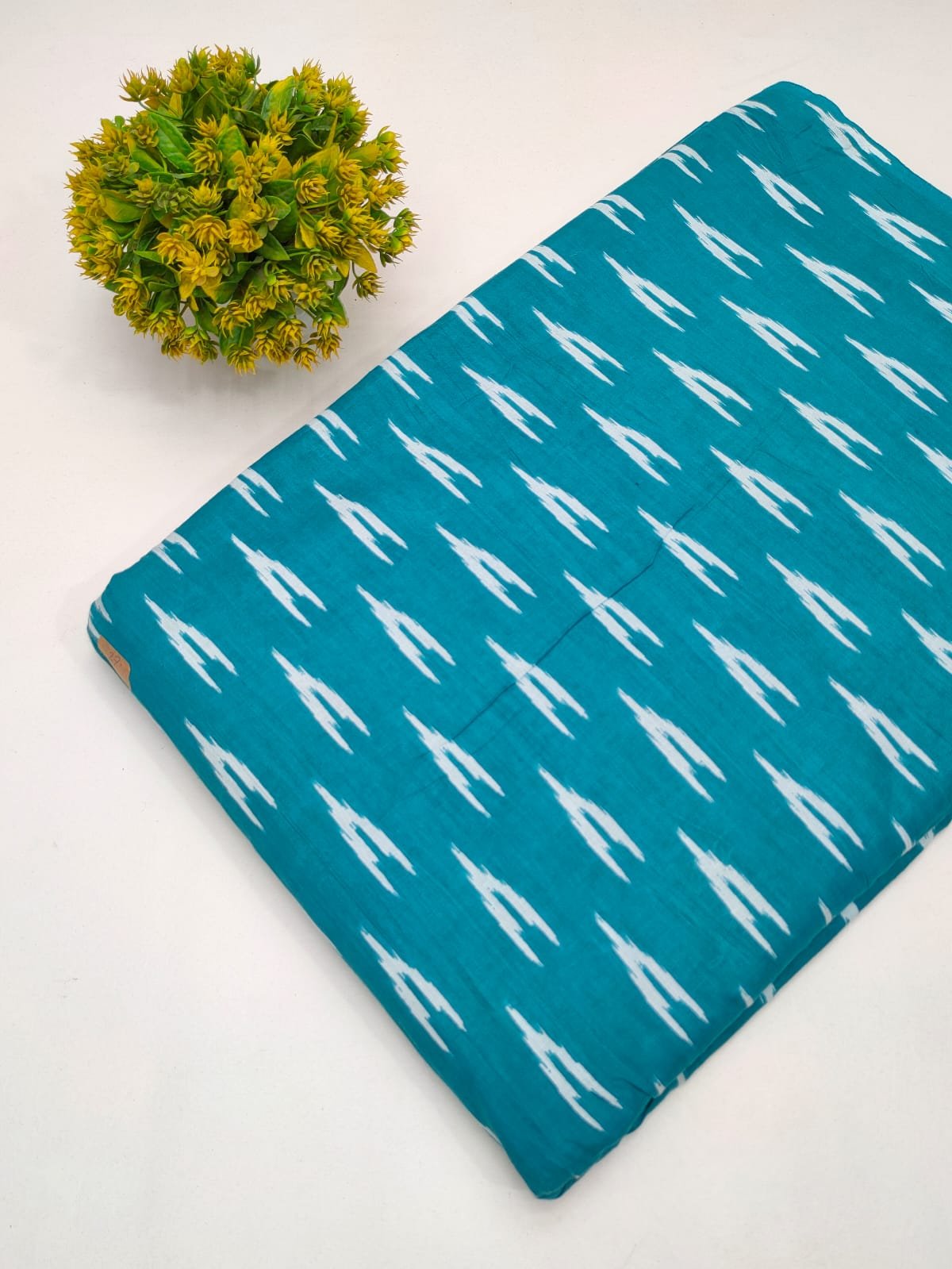 Cotton fabric dress material from sanganeri print with screen printing