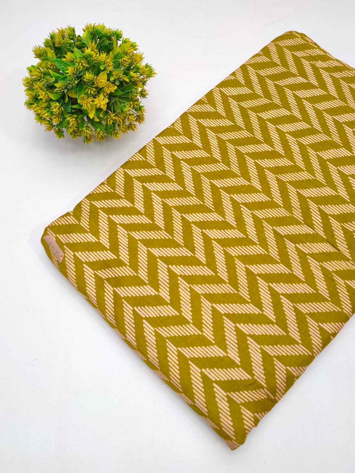 Cotton fabric dress material from sanganeri print with screen printing