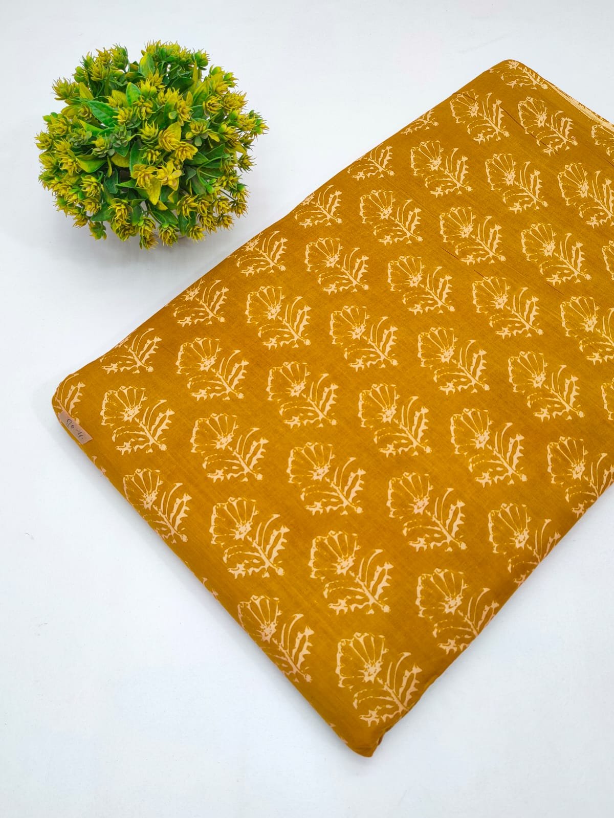 Cotton fabric dress material from sanganeri print with screen printing