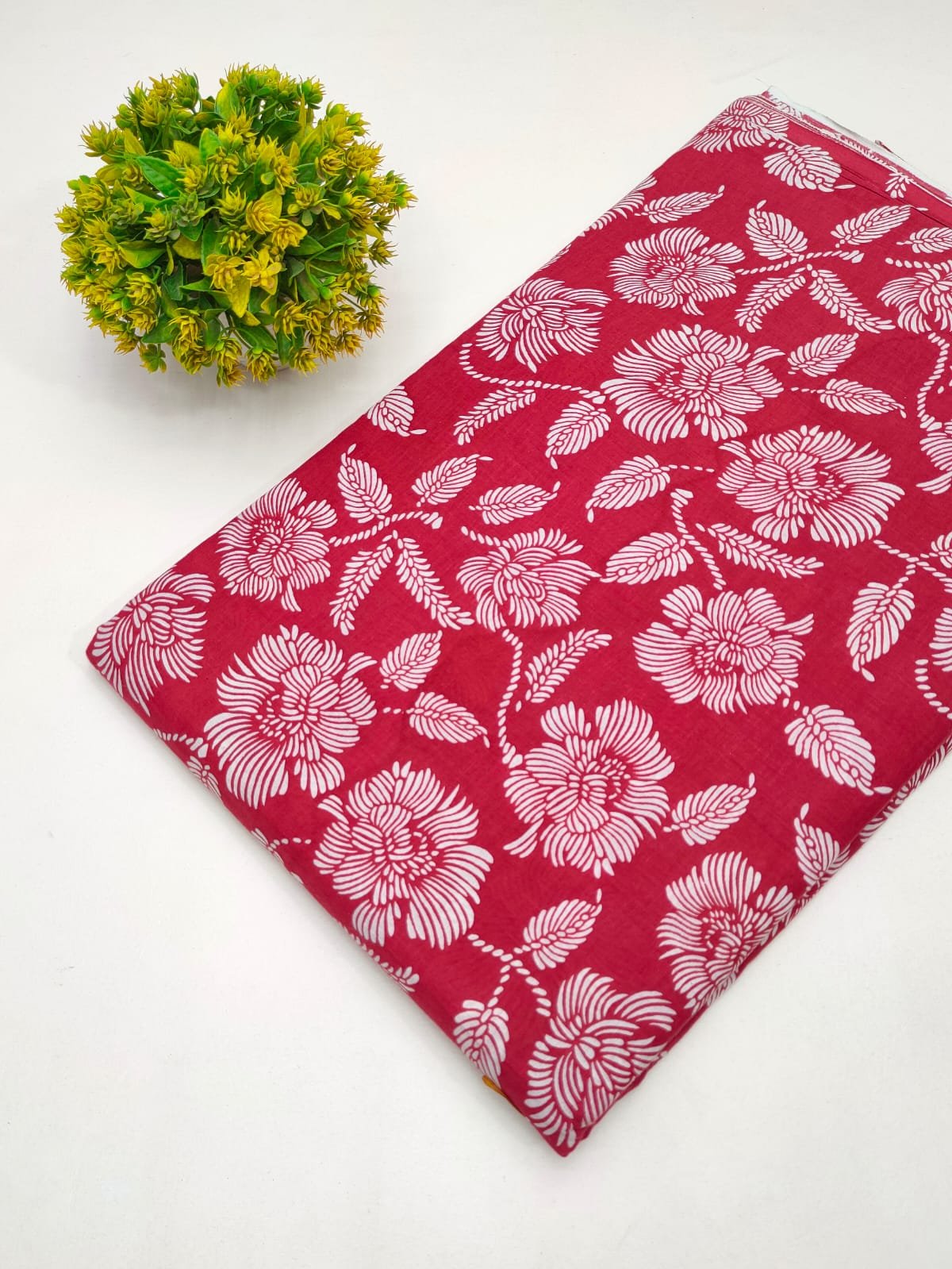 Cotton fabric dress material from sanganeri print with screen printing