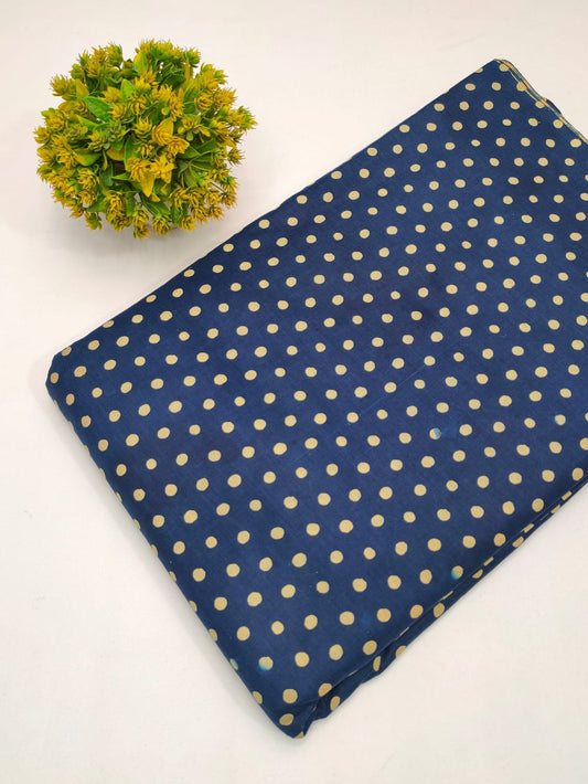 Cotton fabric dress material from sanganeri print with screen printing