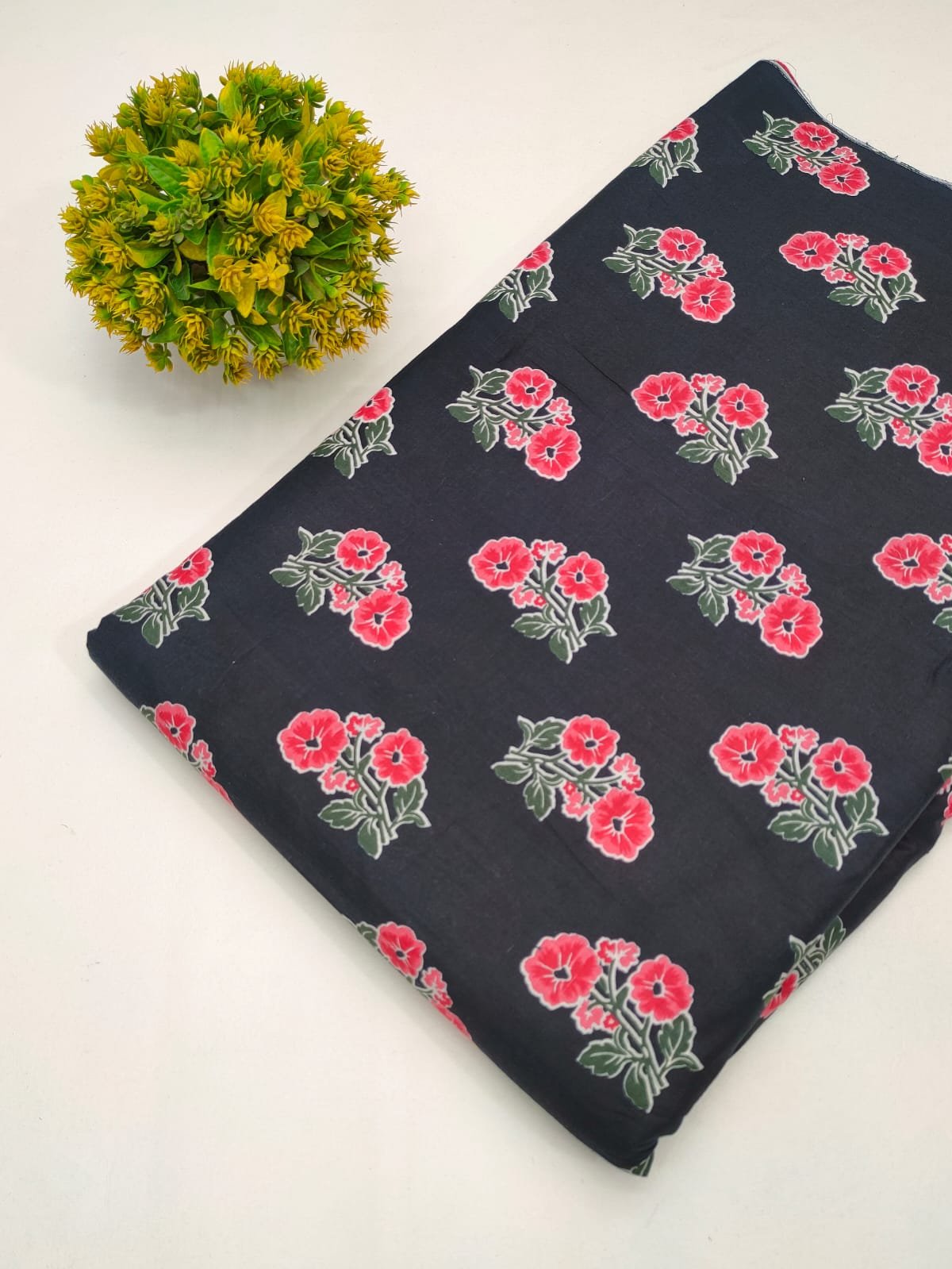 Cotton fabric dress material from sanganeri print with screen printing