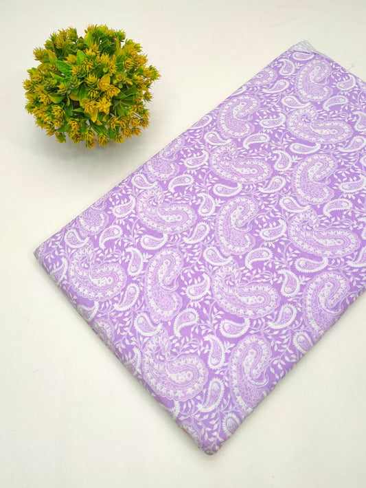 Cotton fabric dress material from sanganeri print with screen printing