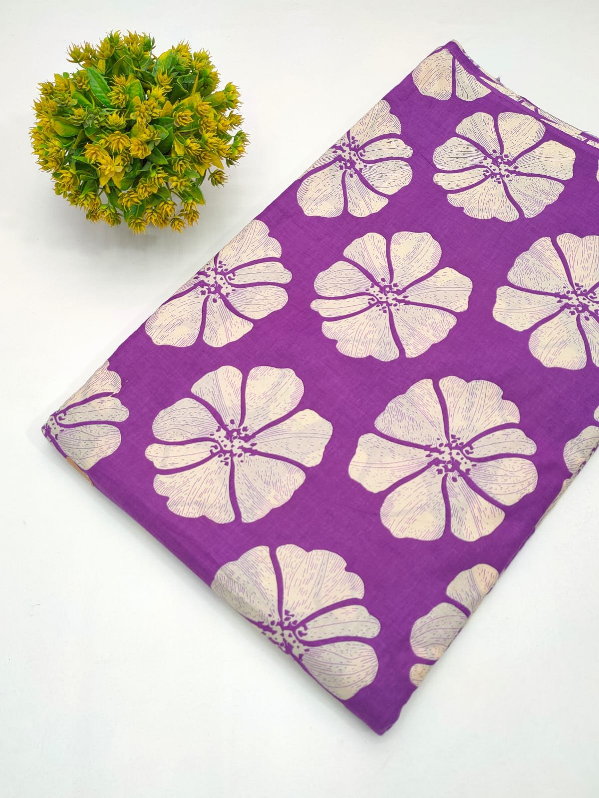Cotton fabric dress material from sanganeri print with screen printing