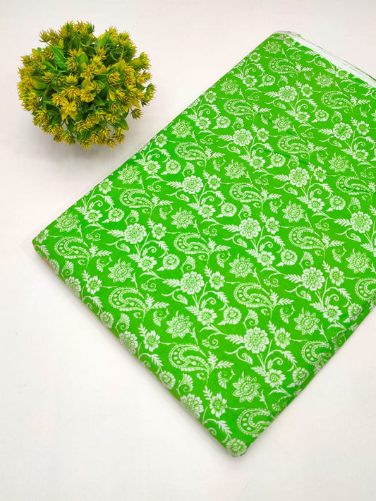 Sanganeri Cotton Fabric Dress material for kurtis salwar and churidar