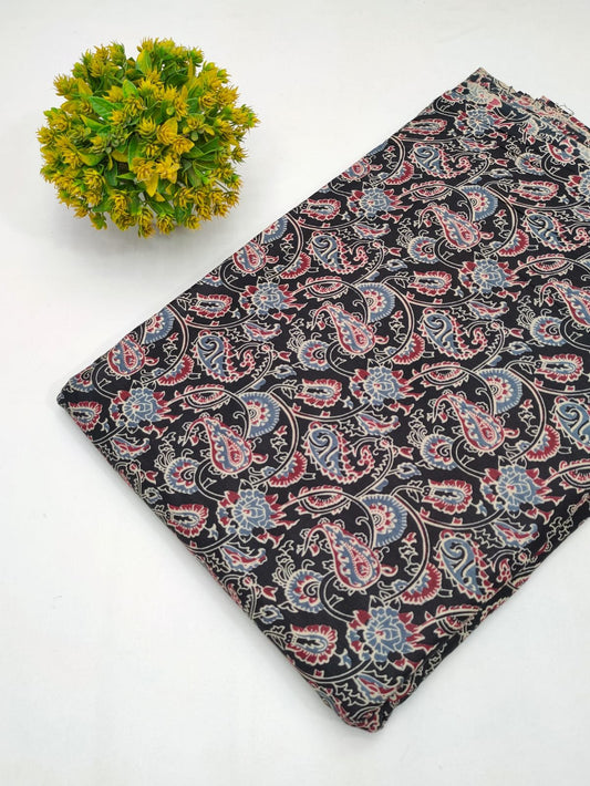 Cotton fabric dress material from sanganeri print with screen printing