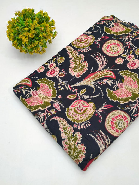 Sanganeri Cotton Fabric Dress material for kurtis salwar and churidar
