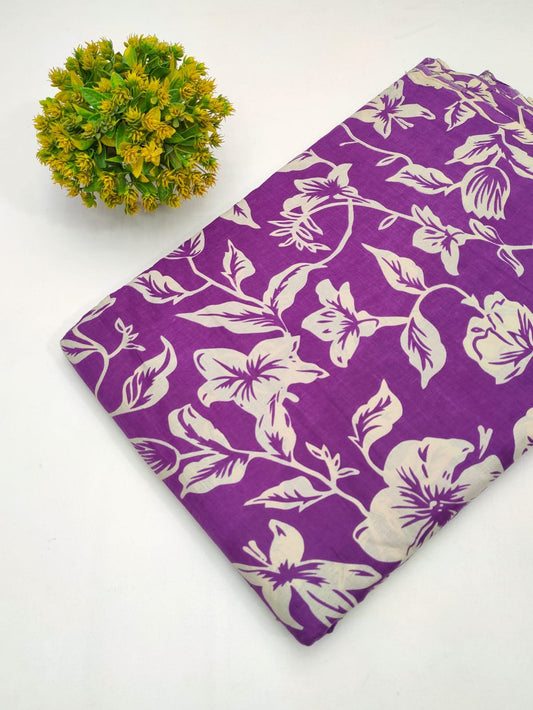 Cotton fabric dress material from sanganeri print with screen printing