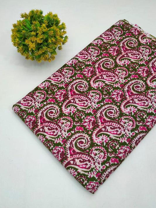 Sanganeri Cotton Fabric Dress material for kurtis salwar and churidar