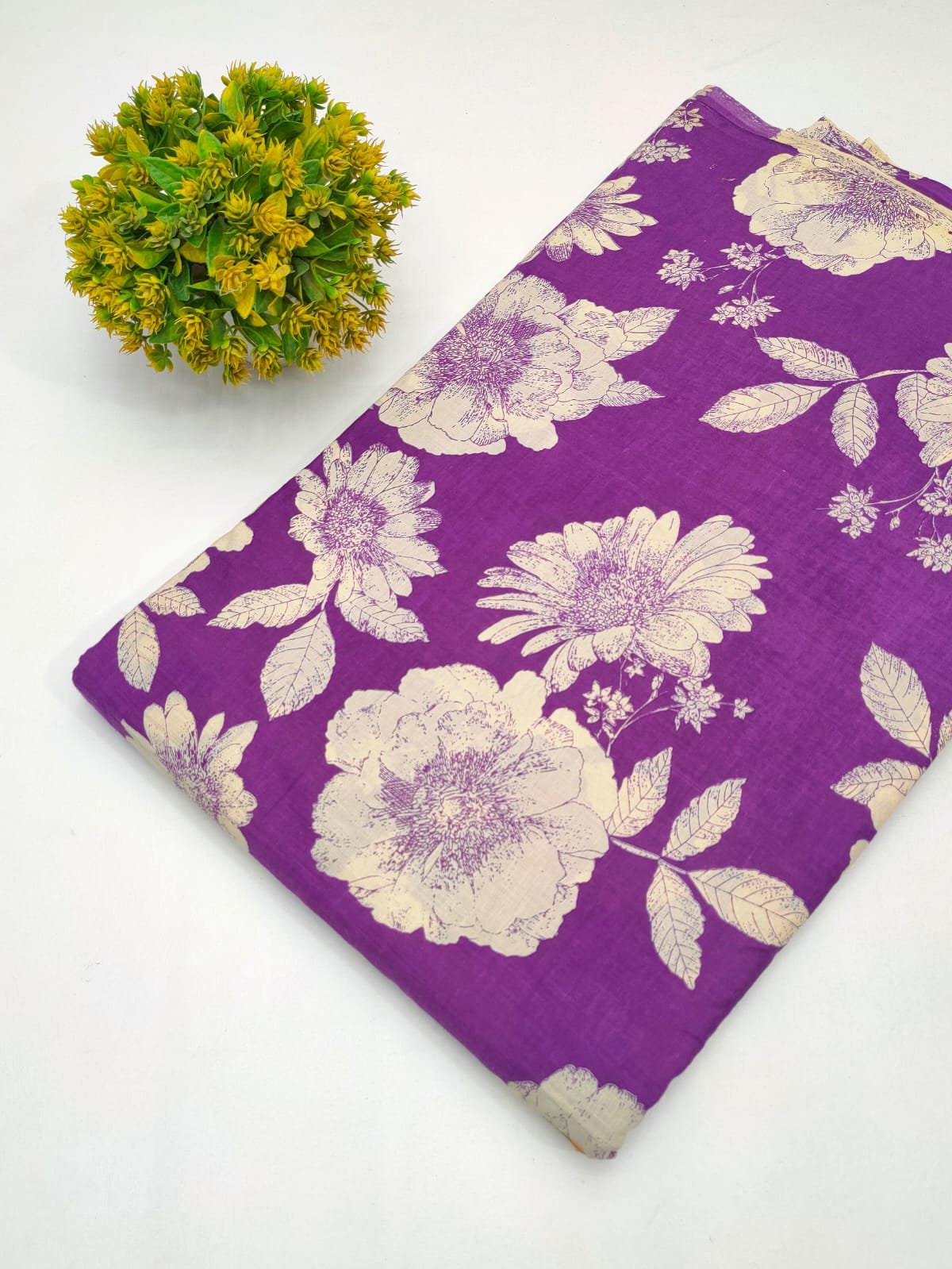 Cotton fabric dress material from sanganeri print with screen printing