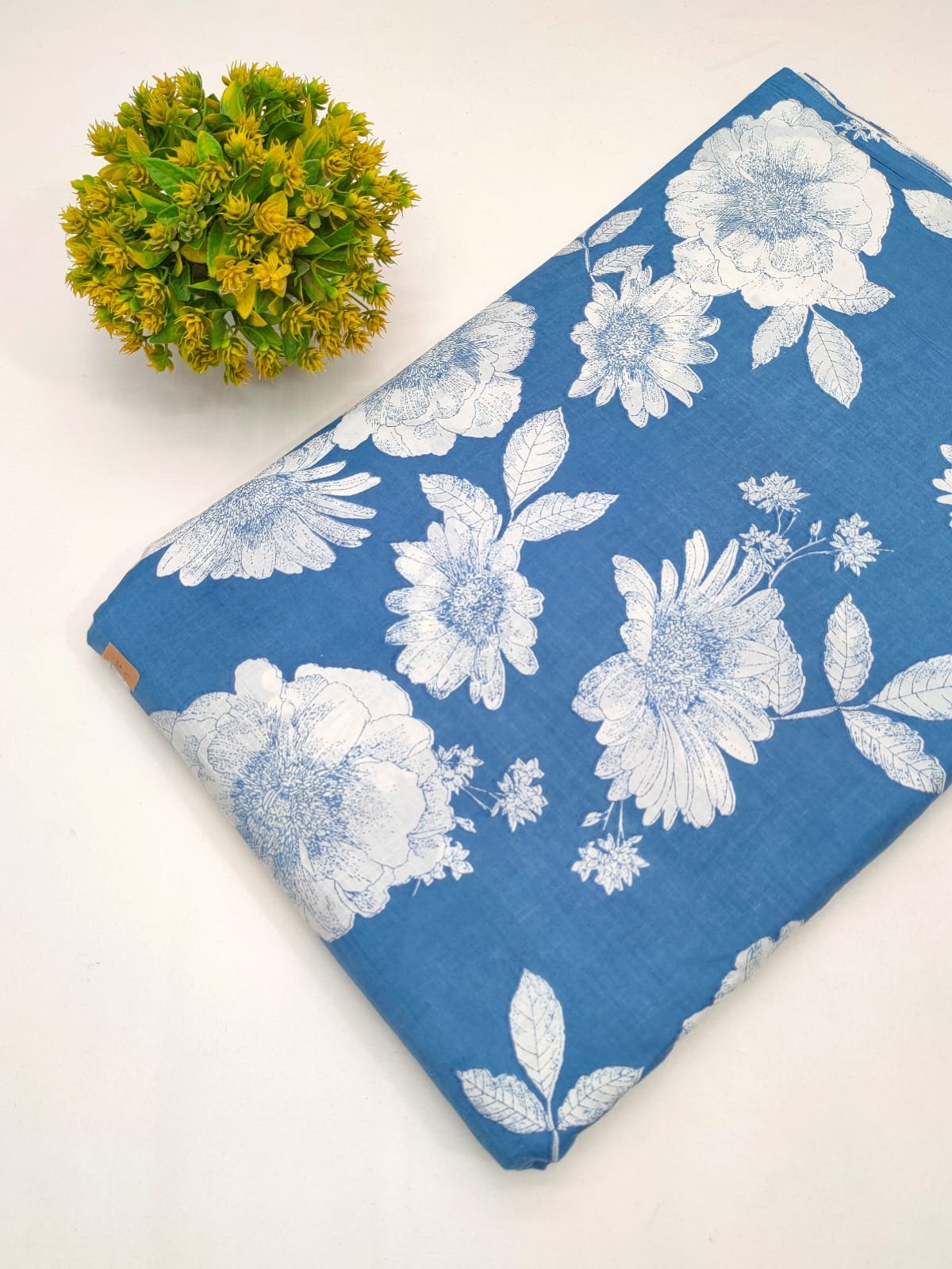Cotton fabric dress material from sanganeri print with screen printing