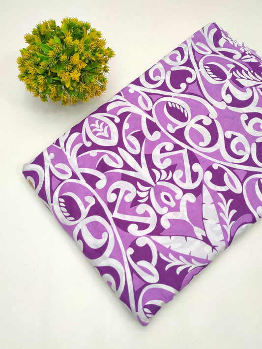 Cotton fabric dress material from sanganeri print with screen printing