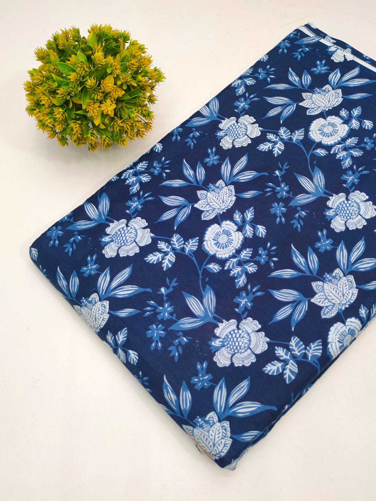 Cotton fabric dress material from sanganeri print with screen printing