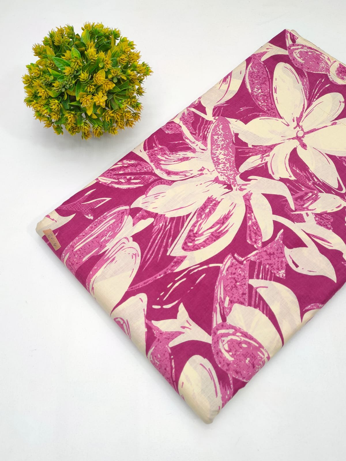 Cotton fabric dress material from sanganeri print with screen printing