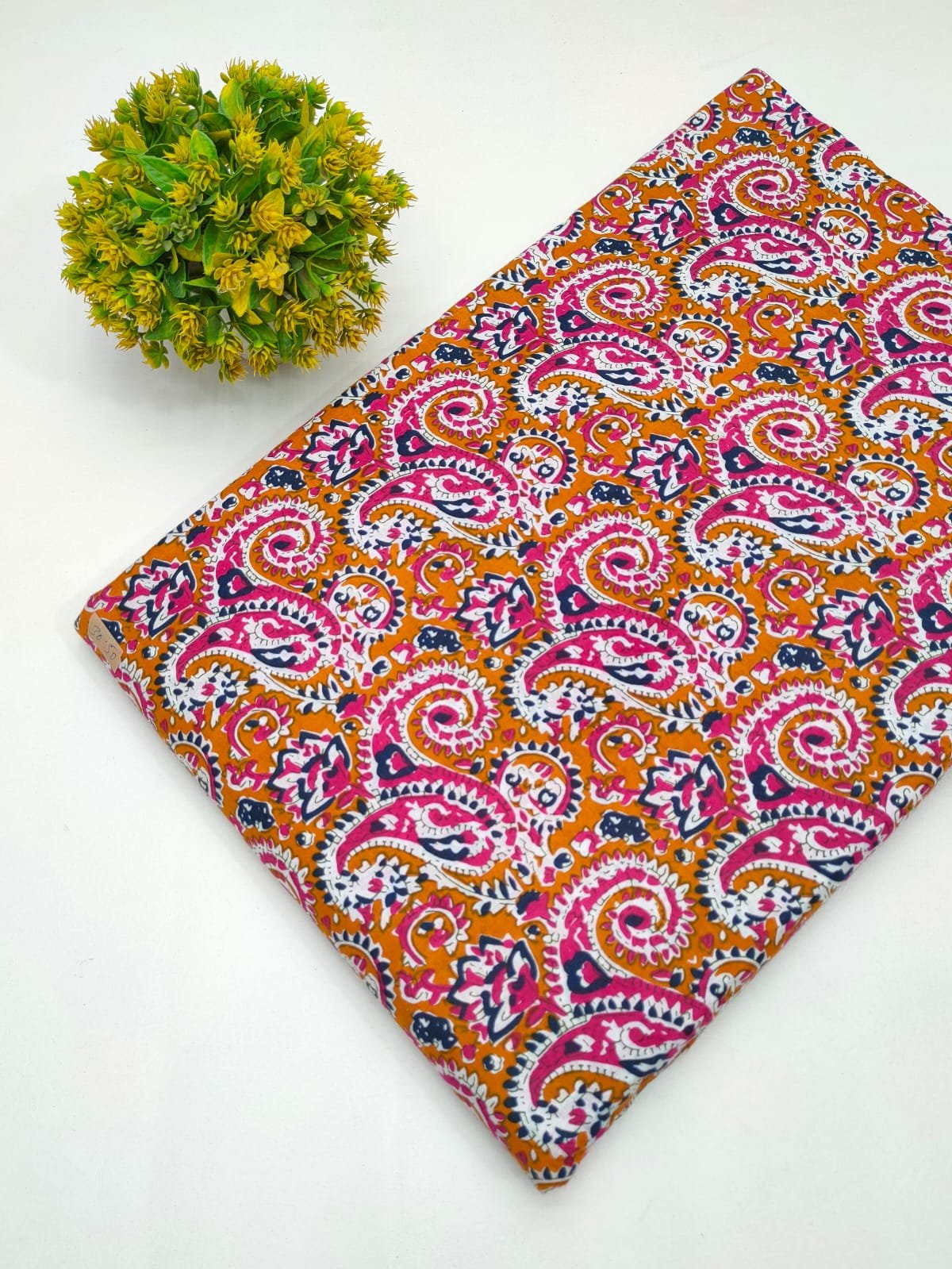 Cotton fabric dress material from sanganeri print with screen printing