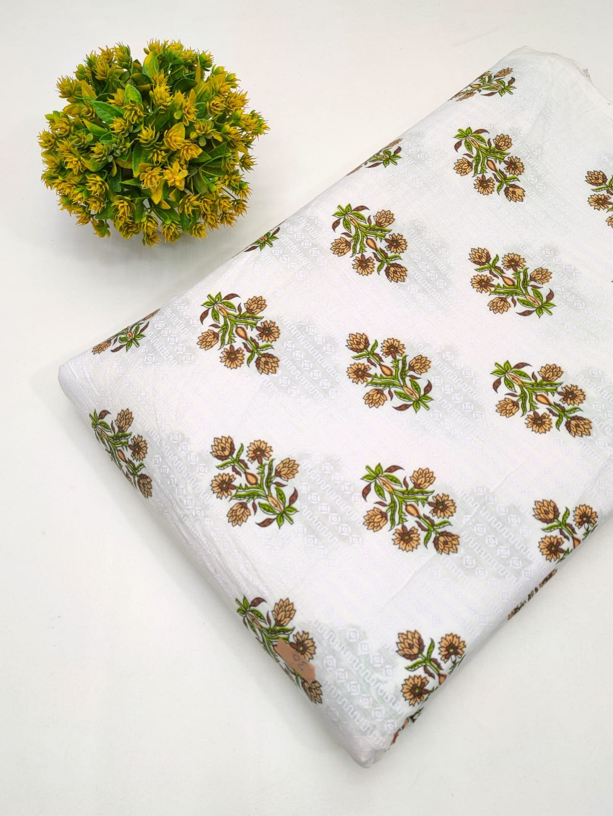 Cotton fabric dress material from sanganeri print with screen printing