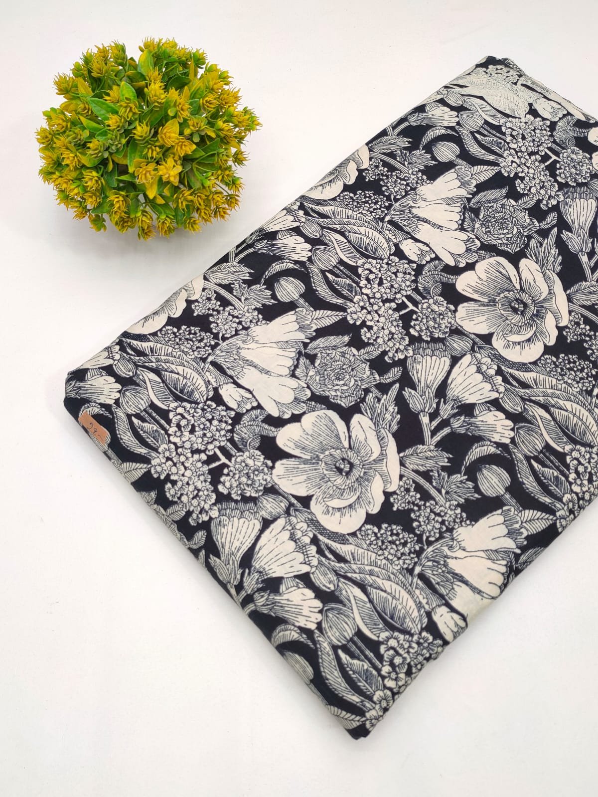 Cotton fabric dress material from sanganeri print with screen printing