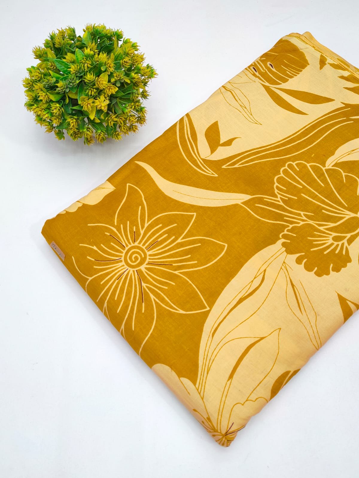 Cotton fabric dress material from sanganeri print with screen printing