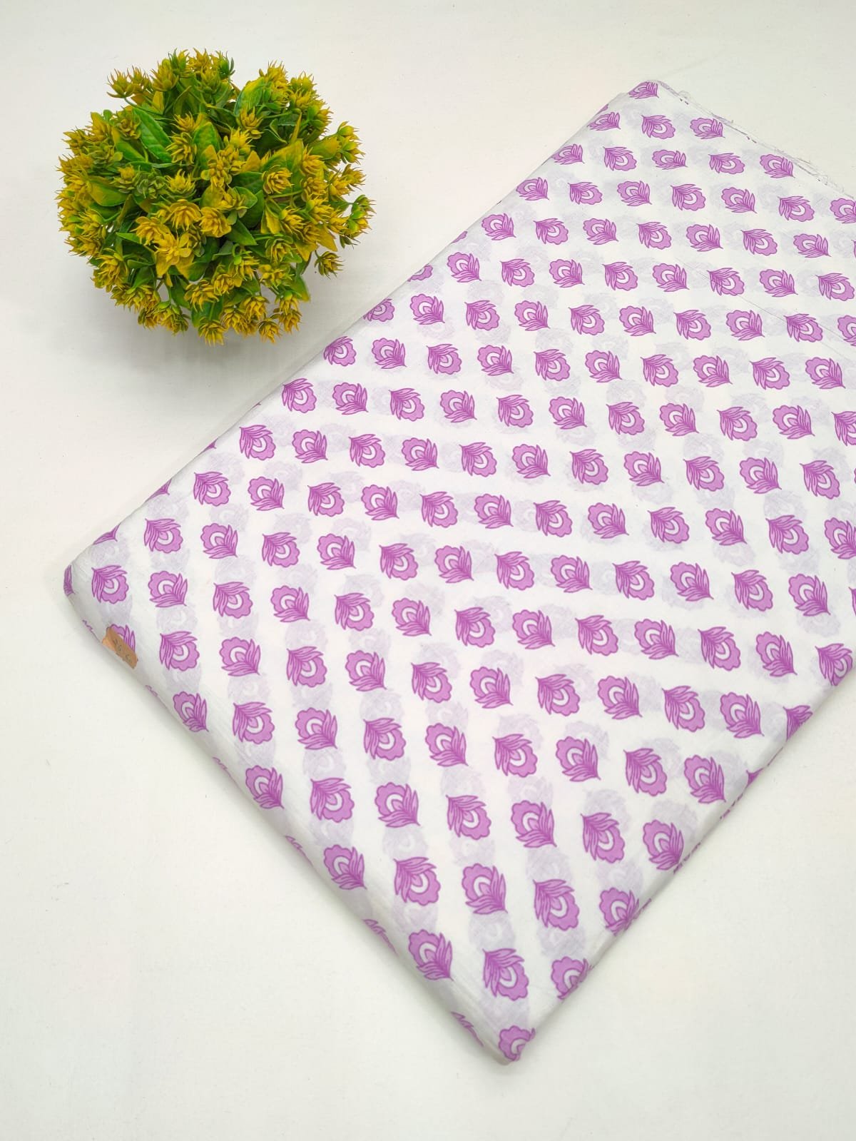 Cotton fabric dress material from sanganeri print with screen printing
