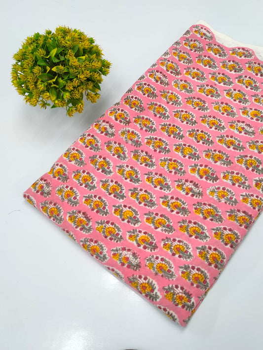 Hand Block Pure Cotton Dress material