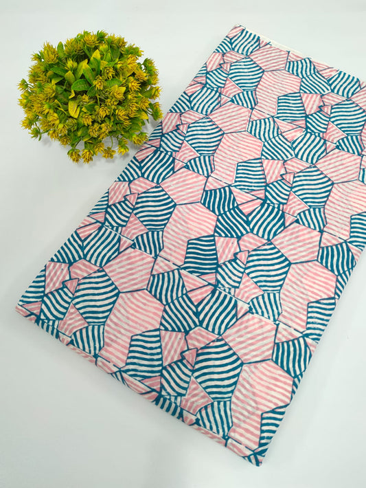 Hand Block Pure Cotton Dress material