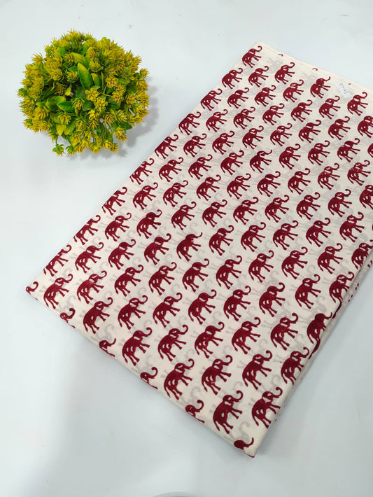 Hand Block Pure Cotton Dress material