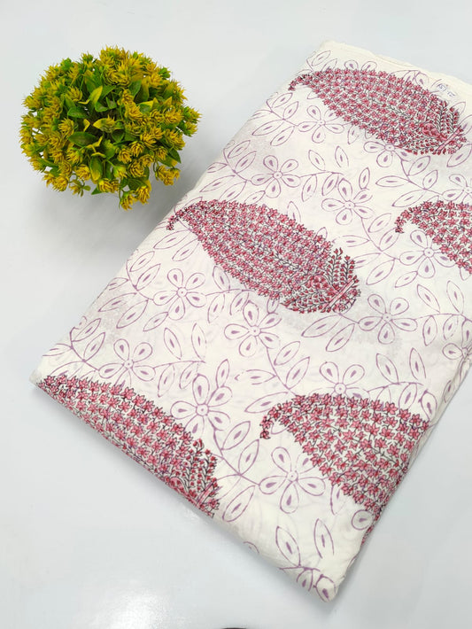 Hand Block Pure Cotton Dress material