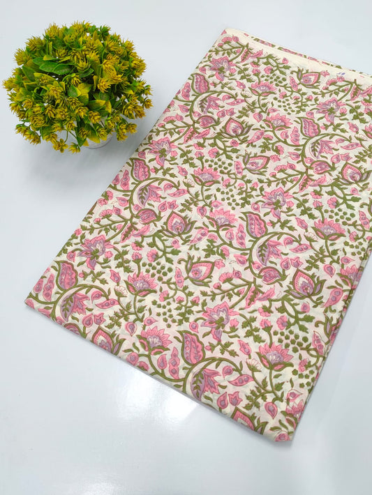 Hand Block Pure Cotton Dress material