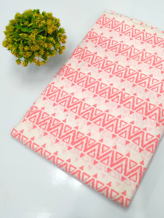 Hand Block Pure Cotton Dress material