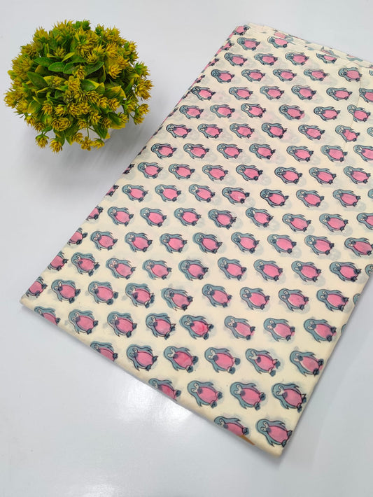 Hand Block Pure Cotton Dress material