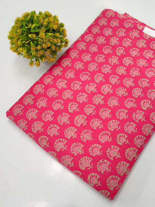 Hand Block Pure Cotton Dress material