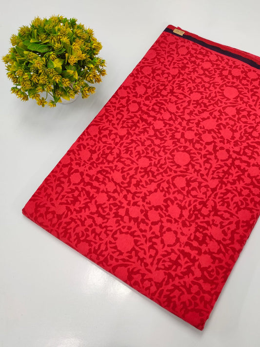 Hand Block Pure Cotton Dress material