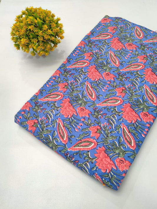 Hand block printed fabrics