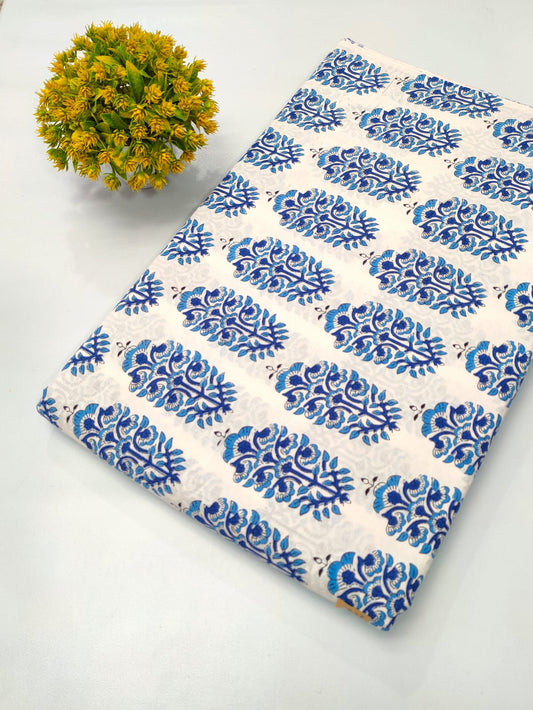 Hand block printed fabrics