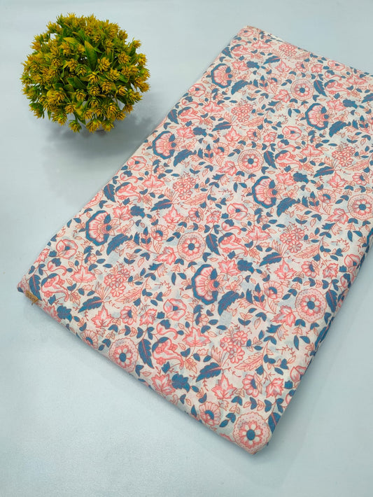 Hand block printed fabrics