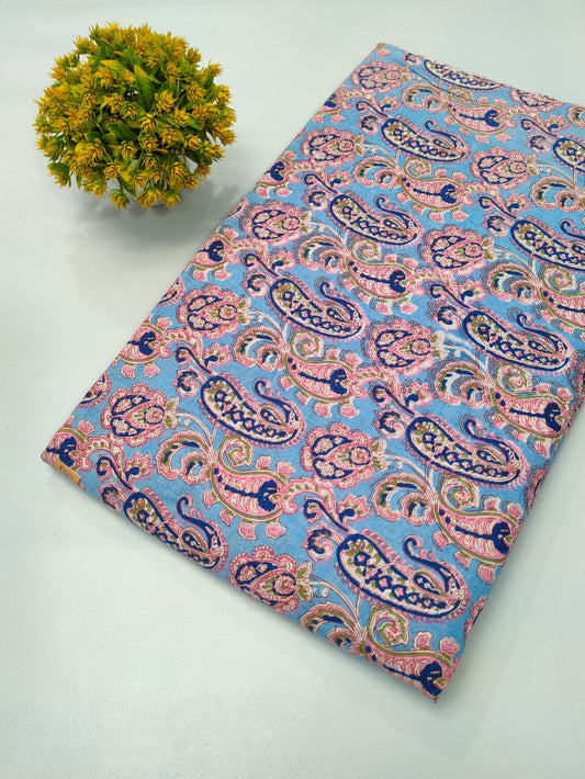 Hand block printed fabrics