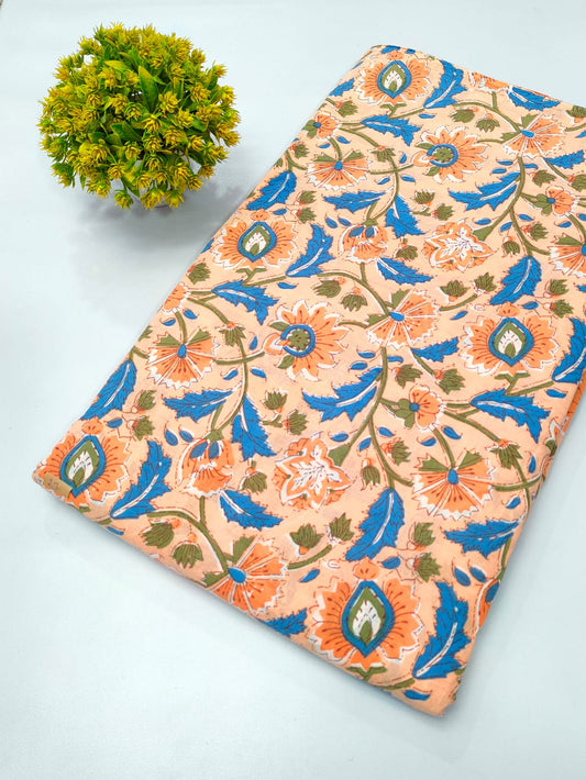 Hand block printed fabrics
