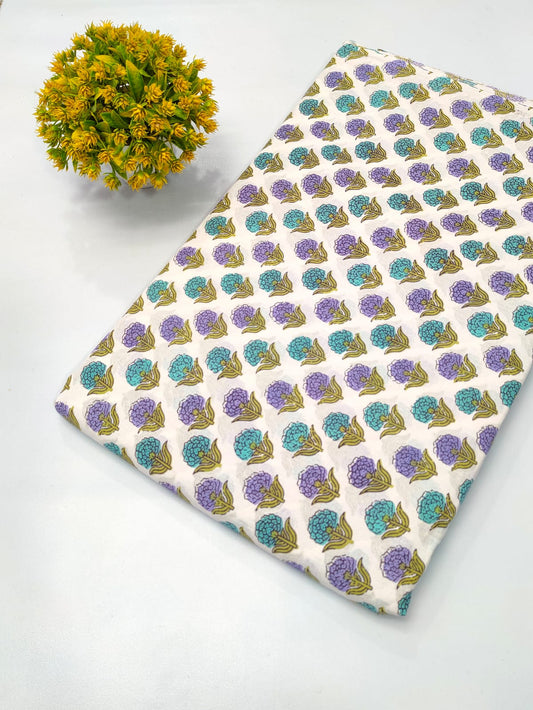 Hand block printed fabrics