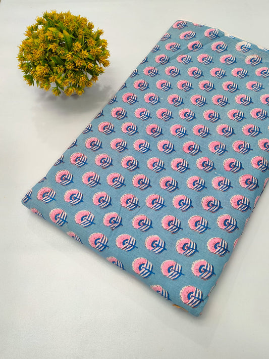 Hand block printed fabrics