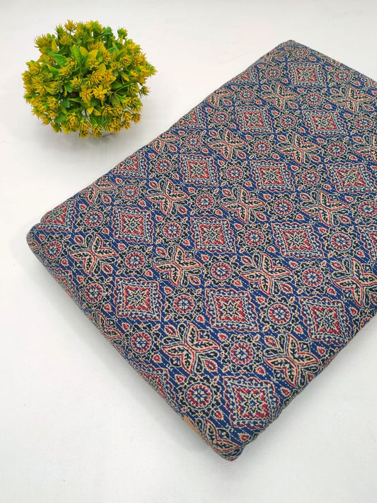 Katha Work Pure Cotton Fabric for kurtis and dress