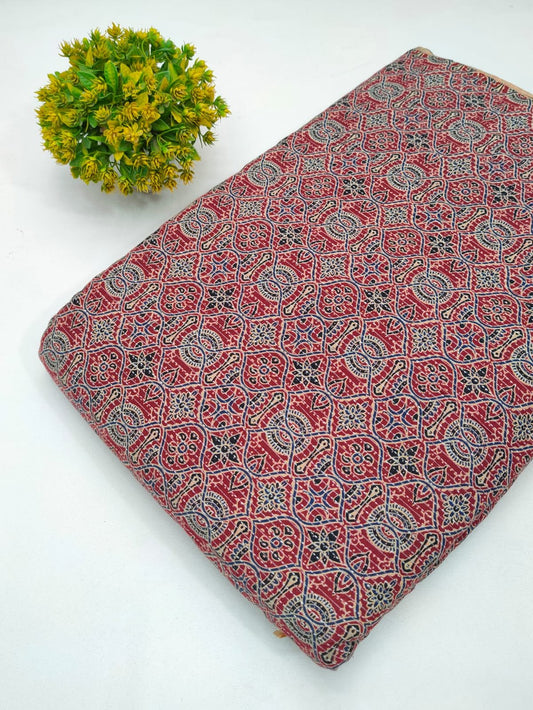Katha Work Pure Cotton Fabric for kurtis and dress