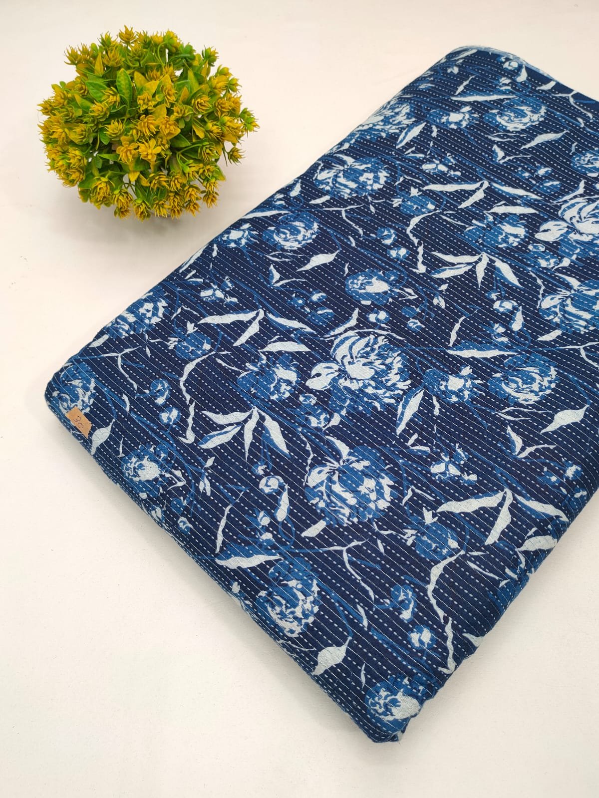 Katha Work Pure Cotton Fabric for kurtis and dress