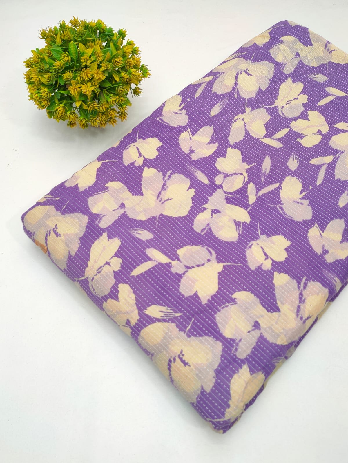 Katha Work Pure Cotton Fabric for kurtis and dress