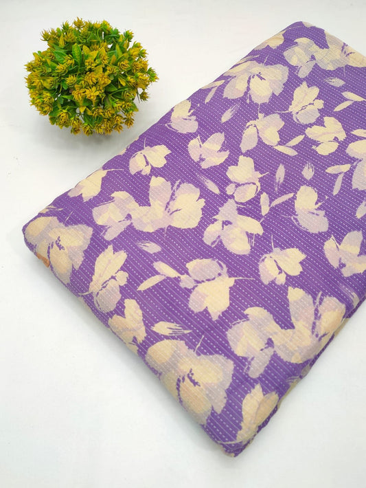 Katha Work Pure Cotton Fabric for kurtis and dress