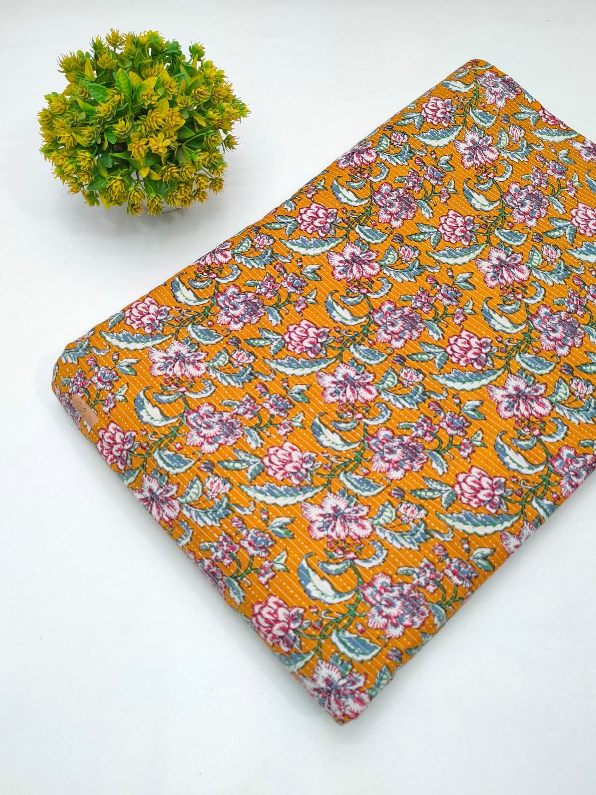 Katha Work Pure Cotton Fabric for kurtis and dress