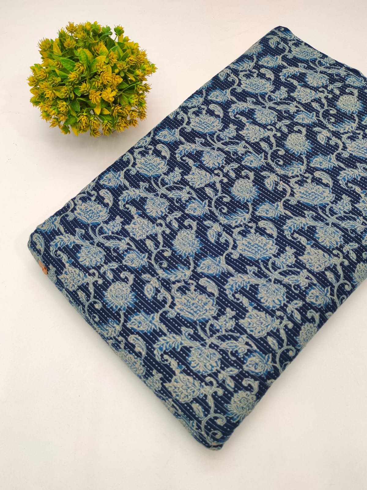 Katha Work Pure Cotton Fabric for kurtis and dress