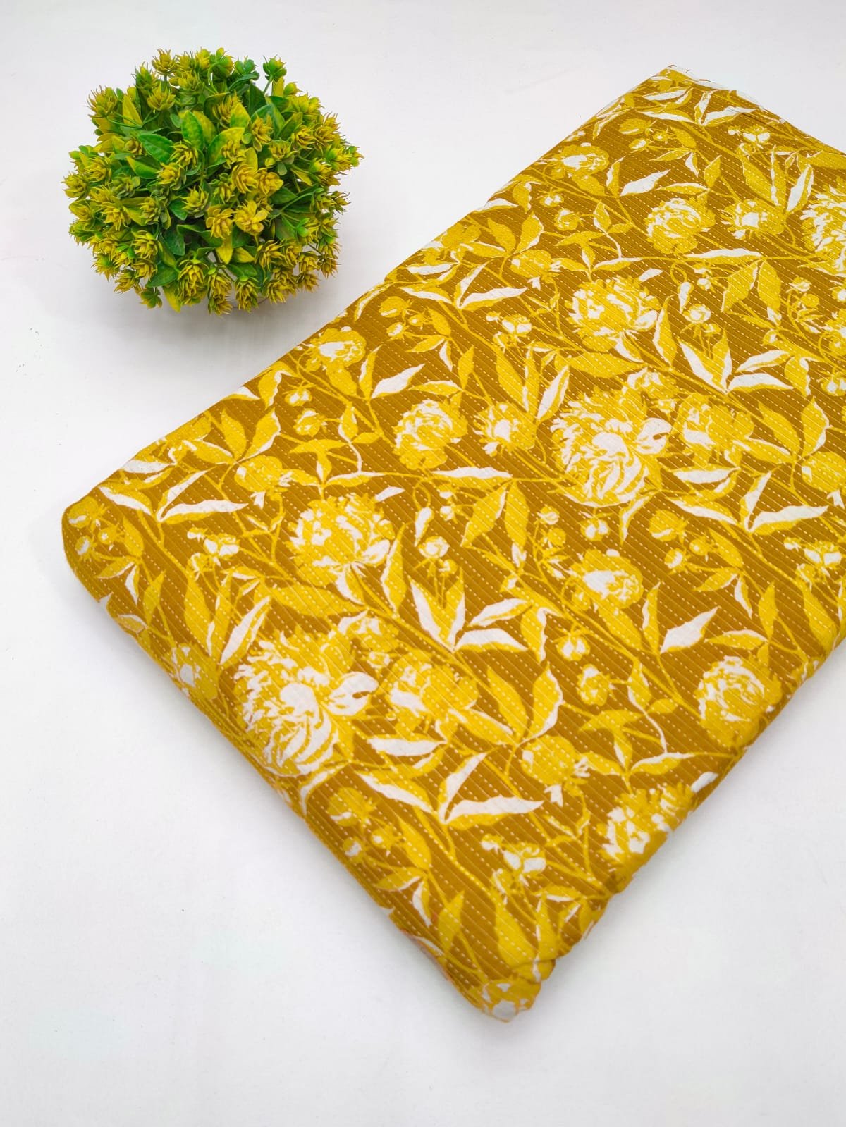 Katha Work Pure Cotton Fabric for kurtis and dress