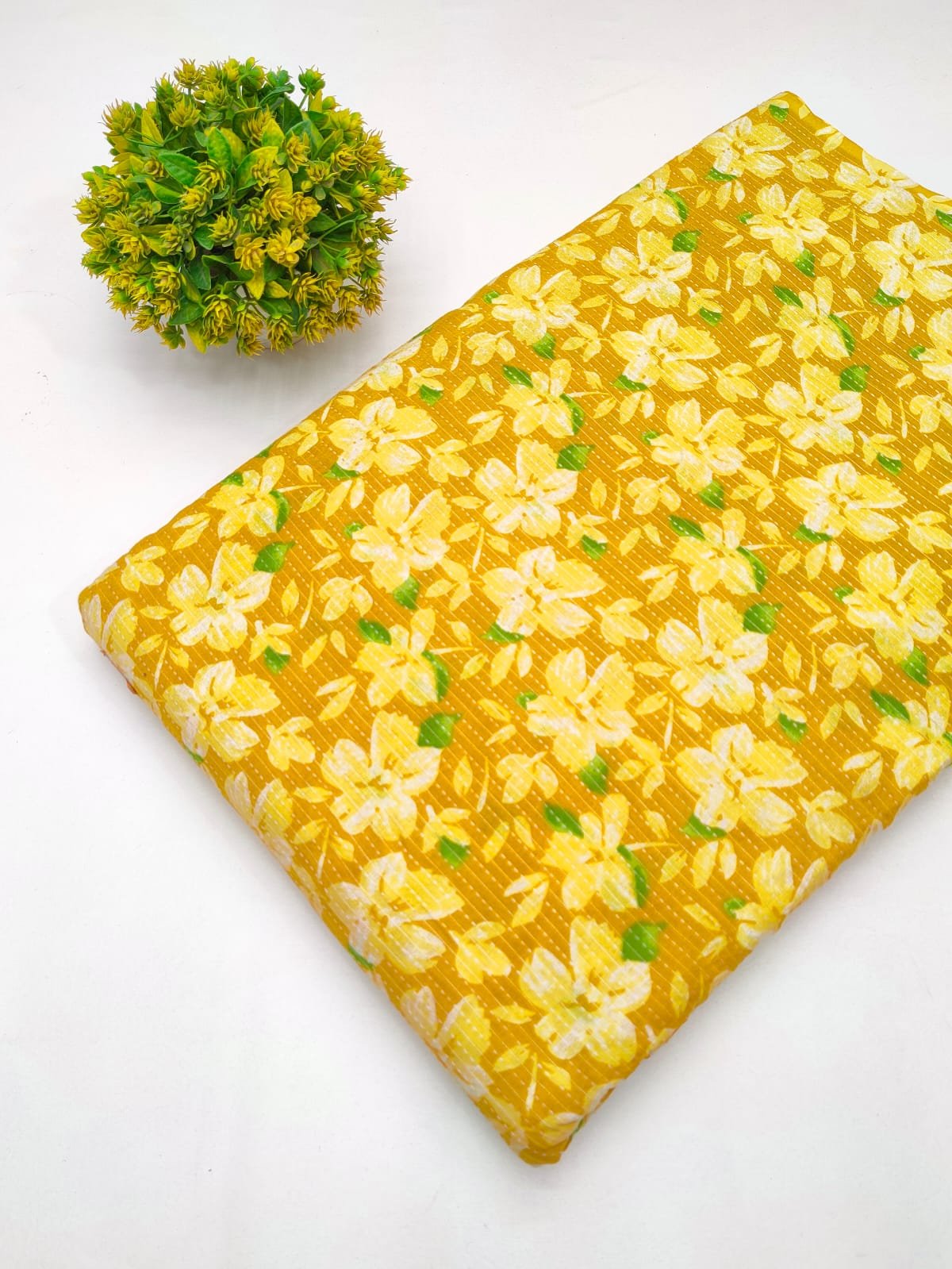 Katha Work Pure Cotton Fabric for kurtis and dress