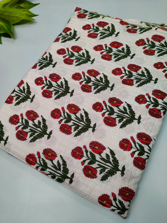 Pin Tuck Cotton Fabrics for dress material