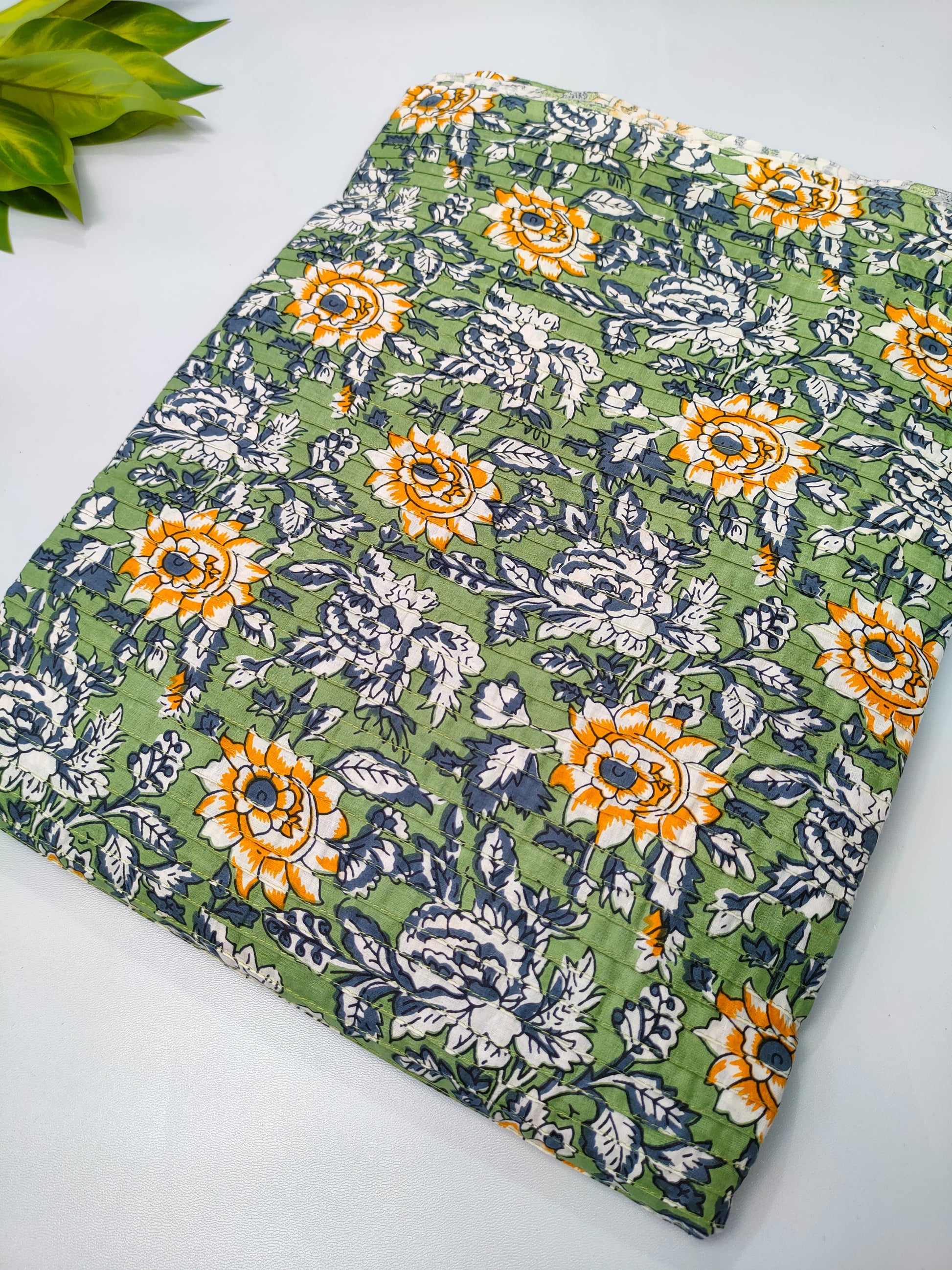Pin Tuck Cotton Fabrics for dress material